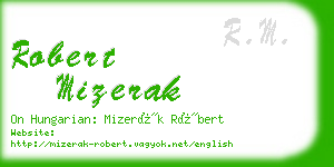 robert mizerak business card